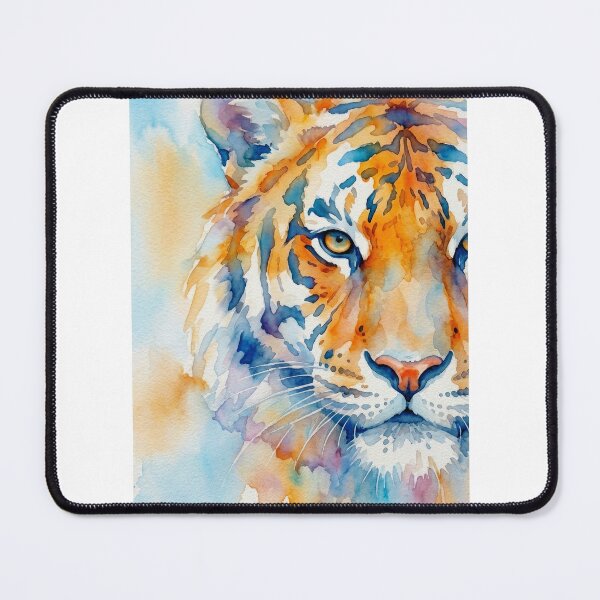 Item preview, Tiger Watercolor, Half Face designed and sold by caracatita75.