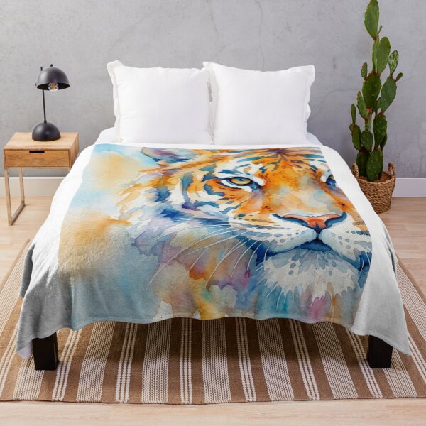 Item preview, Tiger Watercolor, Half Face designed and sold by caracatita75.