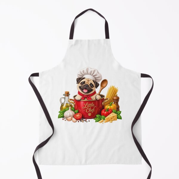 Item preview, Cute Pug Chef in Cooking Pot designed and sold by ArtNova17.