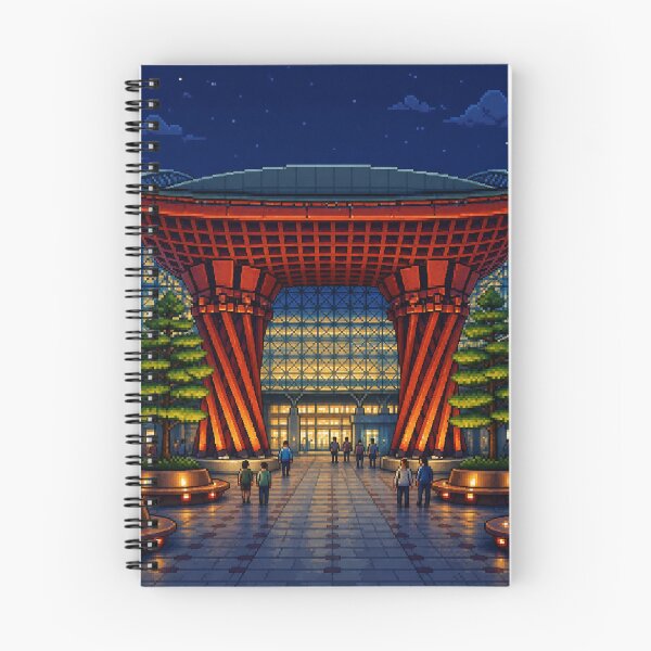 Item preview, Kanazawa Station Night Pixel Art designed and sold by sabusabu78.