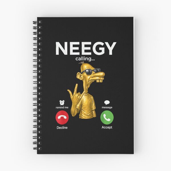 Item preview, Neegy Calling Funny Viral Meme Gold Character Brainrot Meme designed and sold by Mind-Drift.