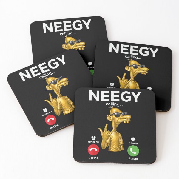 Item preview, Neegy Calling Funny Viral Meme Gold Character Brainrot Meme designed and sold by Mind-Drift.
