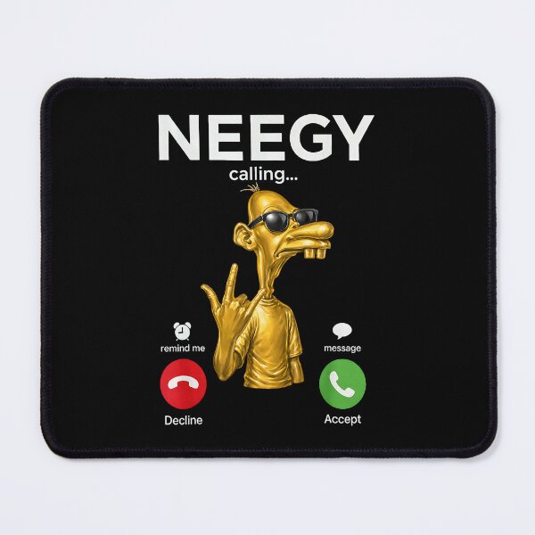 Item preview, Neegy Calling Funny Viral Meme Gold Character Brainrot Meme designed and sold by Mind-Drift.