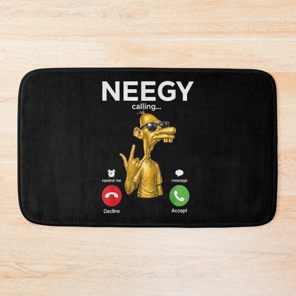 Item preview, Neegy Calling Funny Viral Meme Gold Character Brainrot Meme designed and sold by Mind-Drift.