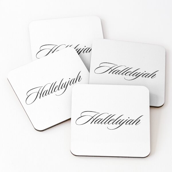 Item preview, Hallelujah Elegant Script Faith Typography designed and sold by LensDyn™.