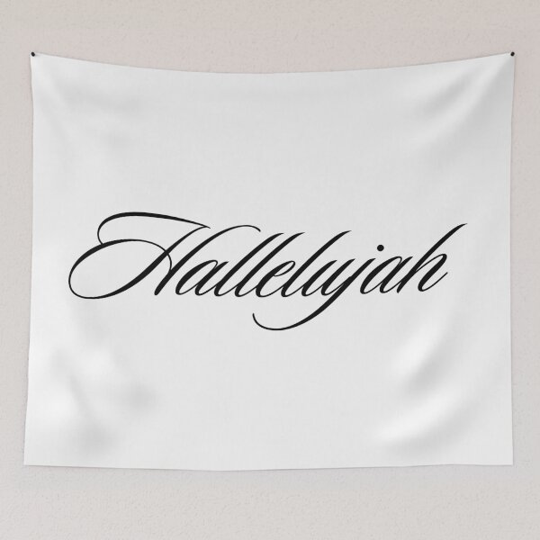 Item preview, Hallelujah Elegant Script Faith Typography designed and sold by LensDyn™.