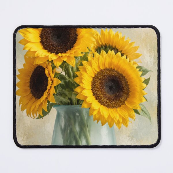 Item preview, Golden Sunflowers in an Aqua Vase designed and sold by Kimberly Palmer.