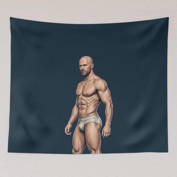 Item preview, Muscular Athletic Male - Bold Comic Illustration designed and sold by gayishdesign.