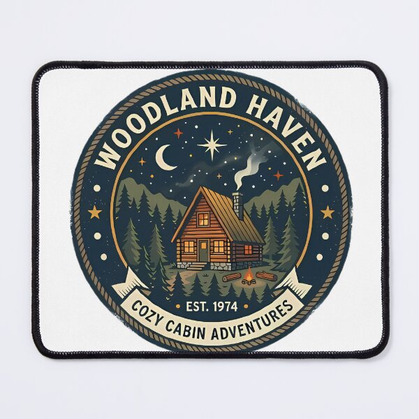 Item preview, Woodland Haven Cozy Cabin Adventure Emblem designed and sold by GTFullShop.