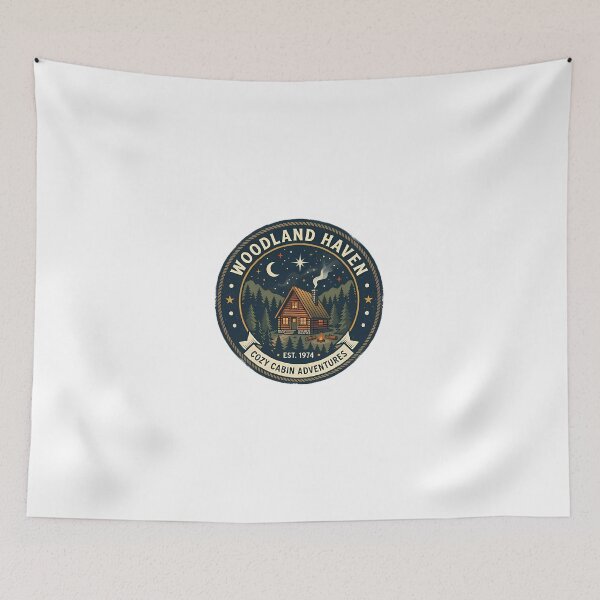 Item preview, Woodland Haven Cozy Cabin Adventure Emblem designed and sold by GTFullShop.