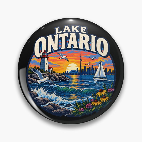 Item preview, Vintage Lake Ontario Toronto Skyline Sunset designed and sold by Funny meme.
