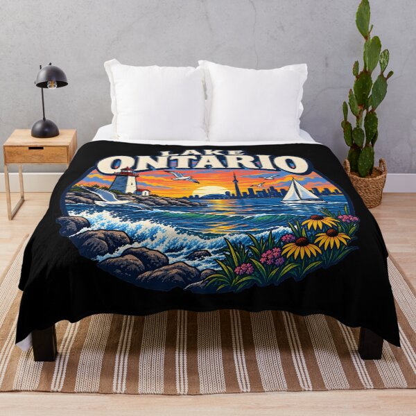 Item preview, Vintage Lake Ontario Toronto Skyline Sunset designed and sold by Funny meme.