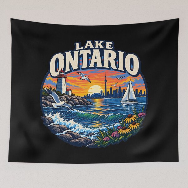 Item preview, Vintage Lake Ontario Toronto Skyline Sunset designed and sold by Funny meme.