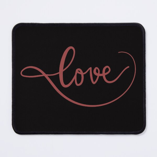Item preview, Love Typography – Elegant Maroon Red Minimalist Design designed and sold by Rush2Buy.