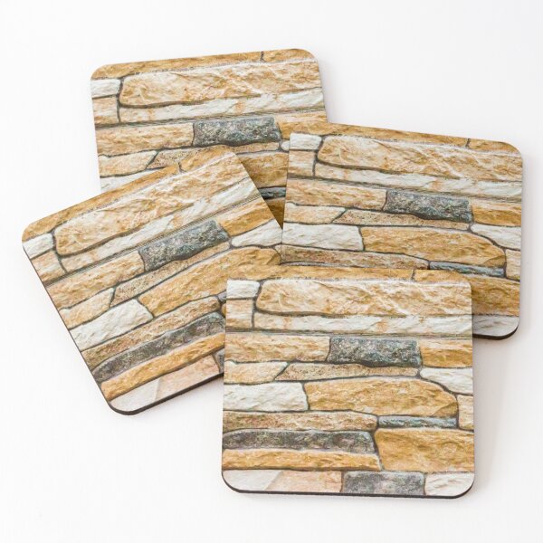 Item preview, Rustic Stacked Stone Wall Texture With Beige and Gray Masonry Pattern for Interior or Exterior designed and sold by Nmallia.