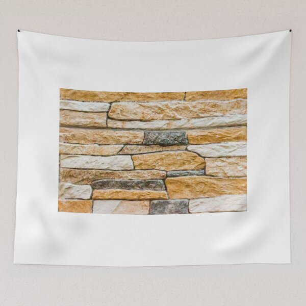 Item preview, Rustic Stacked Stone Wall Texture With Beige and Gray Masonry Pattern for Interior or Exterior designed and sold by Nmallia.