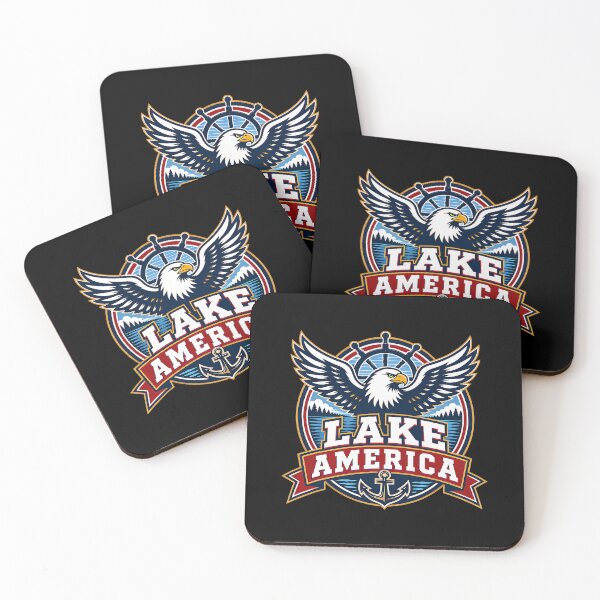 Item preview, Lake America Eagle Ship Wheel Anchor Patriotic Great Lakes designed and sold by Glow-Paw-Studio.