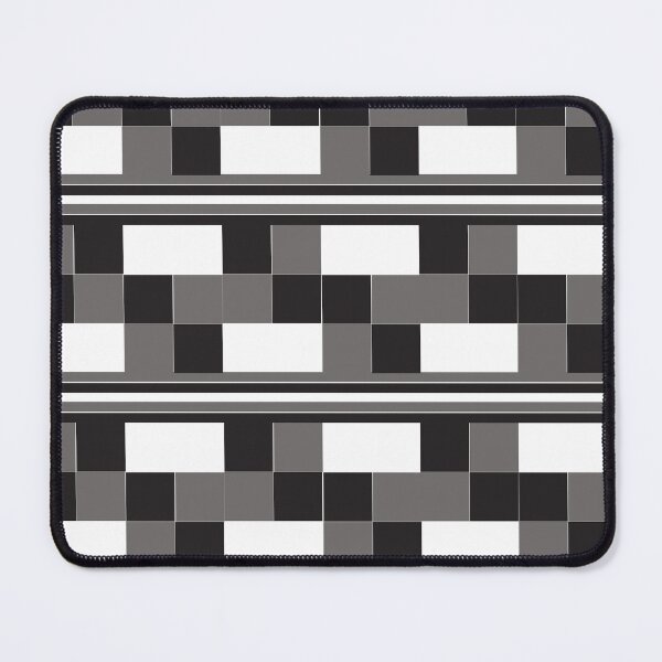 Item preview, Grey Black White Check Stripes Pattern designed and sold by Nisha Prabhu.