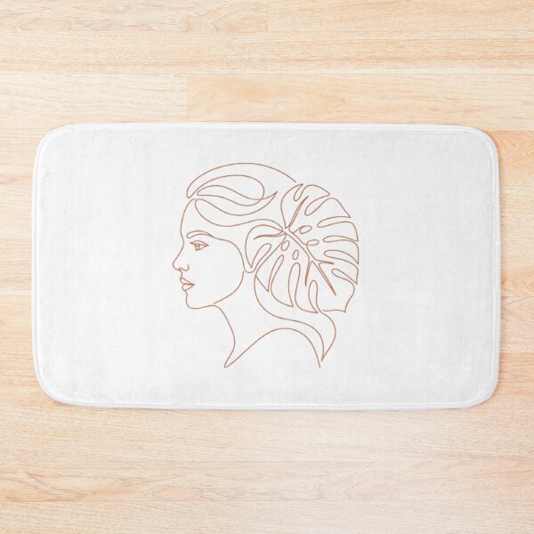 Item preview, Minimalist Woman Profile Monstera Leaf Line designed and sold by GTFullShop.