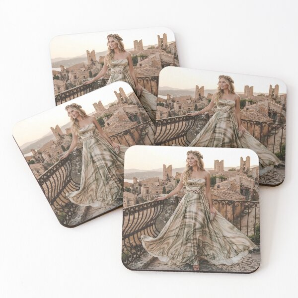 Item preview, Helen Style Dress Historic Castle Sunset Wall Art designed and sold by AfresStudio.