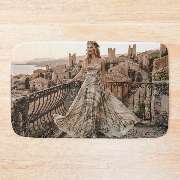 Item preview, Helen Style Dress Historic Castle Sunset Wall Art designed and sold by AfresStudio.
