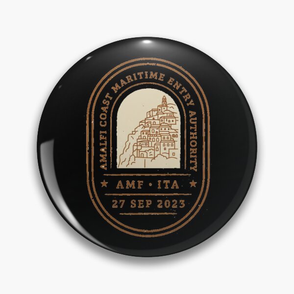 Item preview, Amalfi Coast Mid‑Century Passport Stamp Travel Sticker designed and sold by stickercuffs.