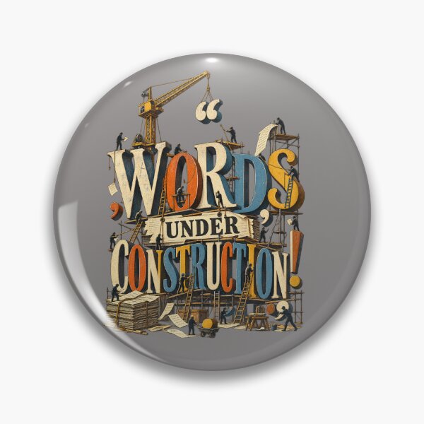 Item preview, Words Under Construction – Surreal Writer & Creative Writing Design designed and sold by Golden Era Studio.