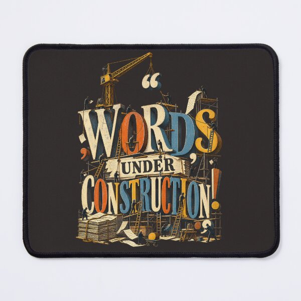 Item preview, Words Under Construction – Surreal Writer & Creative Writing Design designed and sold by Golden Era Studio.