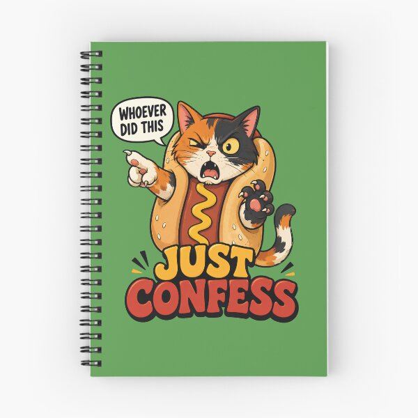 Item preview, Whoever Did This Just Confess Funny Hot Dog Cat Meme designed and sold by Retro Whiskers.