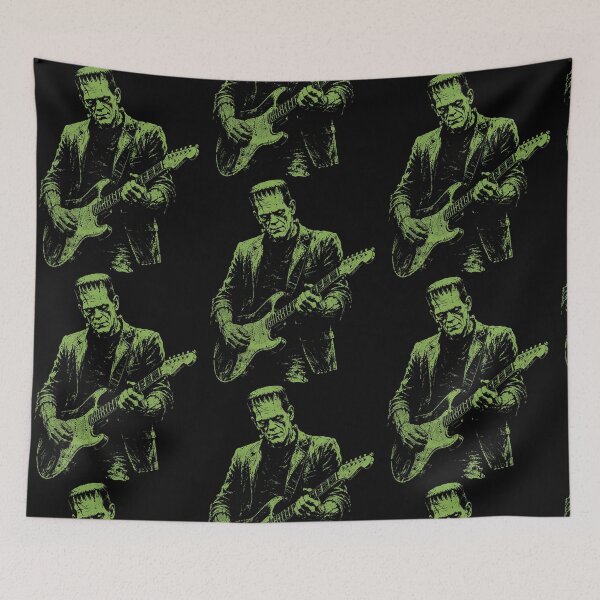 Item preview, Frankenstein Monster Guitarist Vintage Horror Rock Music designed and sold by RDGNR.