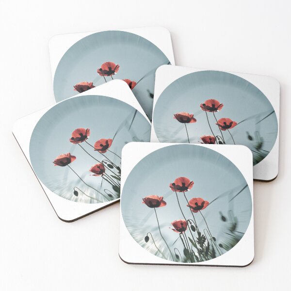 Item preview, Red Poppies Sky Motion Circle designed and sold by darriahad.
