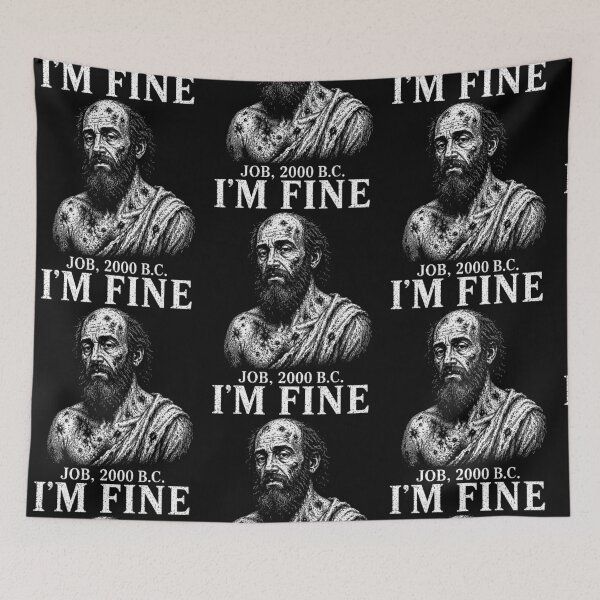 Item preview, I'm Fine Job 2000 BC Biblical Dark Humor designed and sold by RDGNR.
