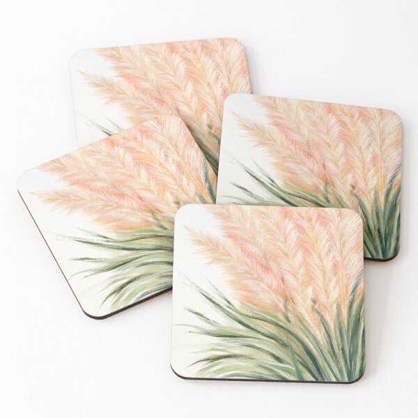 Item preview, Coastal Beach Grass Painting | Soft Pampas Grass designed and sold by TheSlowShore.