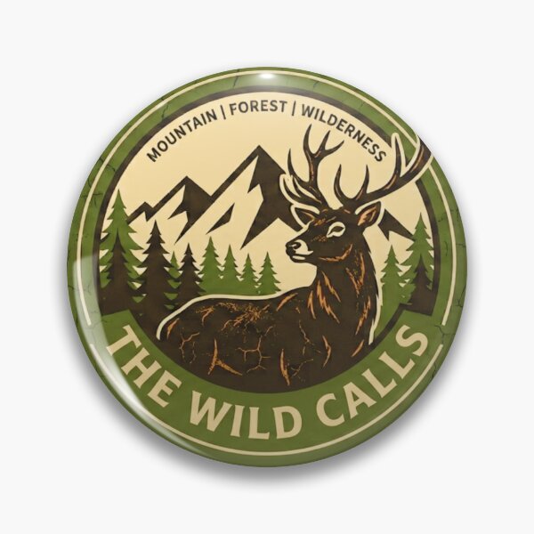 Item preview, Mountain Forest Wilderness Badge Hiking Adventure Emblem designed and sold by GabeMountainArt.