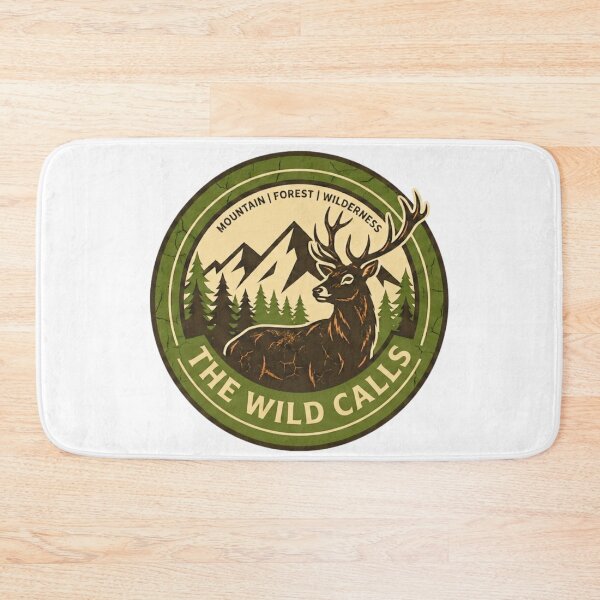 Item preview, Mountain Forest Wilderness Badge Hiking Adventure Emblem designed and sold by GabeMountainArt.