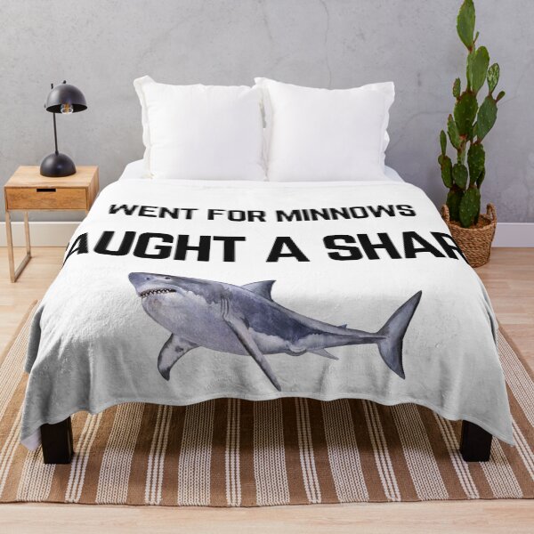 Item preview, Went For Minnows Caught A Shark Funny Ocean Quote designed and sold by LensDyn™.