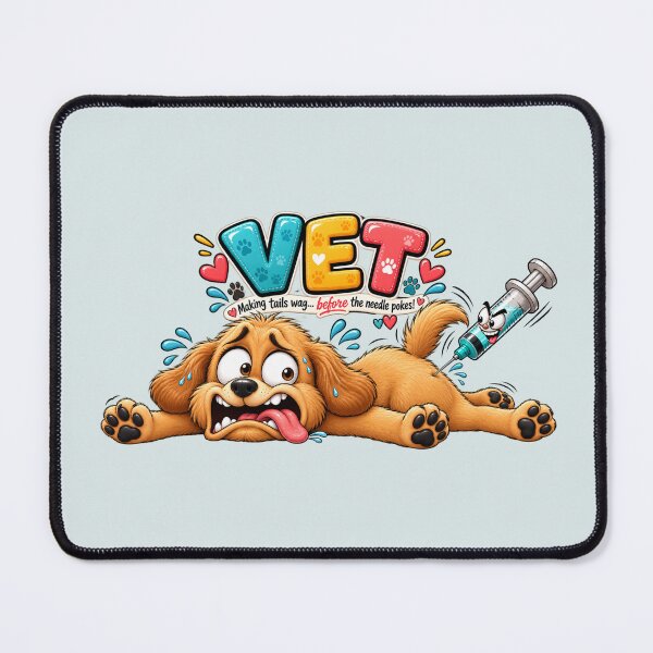Item preview, Vet Visit Panic – Funny Scared Dog Veterinary Humor designed and sold by HO•Designs.