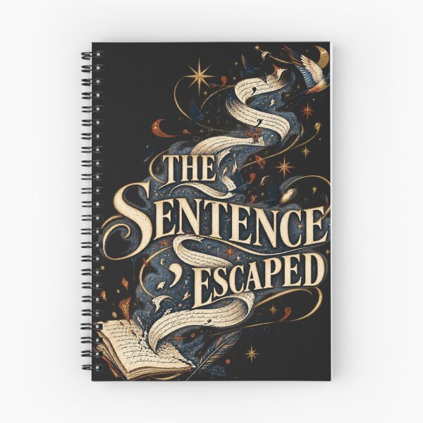 Item preview, The Sentence Escaped – Surreal Poetcore Writer & Literary Art designed and sold by Golden Era Studio.
