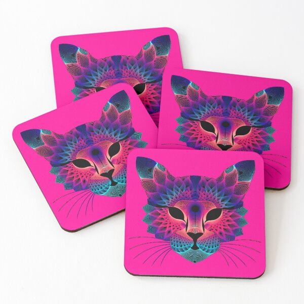 Item preview, Neon Geometric Panther Mandala Portrait designed and sold by Paolo-Bandal.
