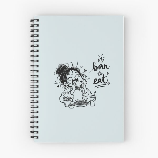 Item preview, Born to Eat – Cute Foodie Girl Cartoon Sticker designed and sold by PearlPathFinds.