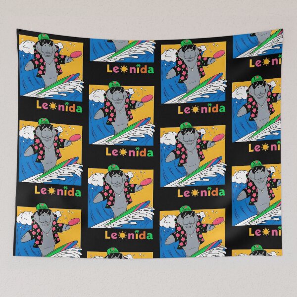 Item preview, Leonida Surfing Manatee Tropical Wave designed and sold by Mind-Drift.