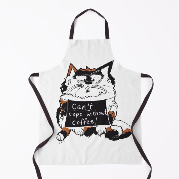 Item preview, Angry Calico cat says "Can't cope without coffee" comic designed and sold by KPlayerAdhder.