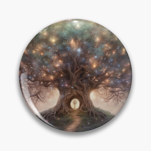 Item preview, Cosmic Tree Of Life Glowing Portal designed and sold by pinkal.