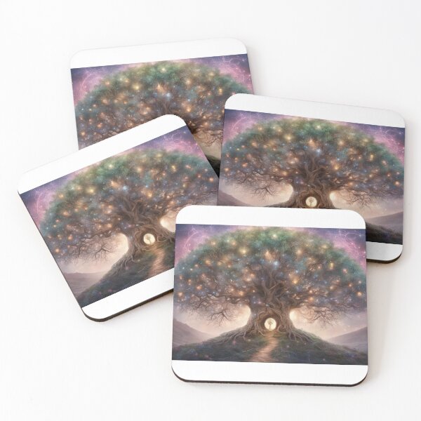 Item preview, Cosmic Tree Of Life Glowing Portal designed and sold by pinkal.