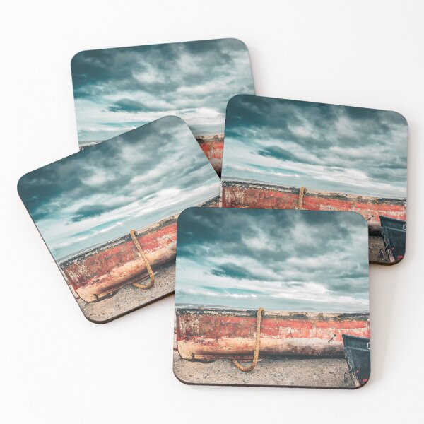 Item preview, Dramatic Clouds with stranded Fishing Boats designed and sold by Faith Based Decor .