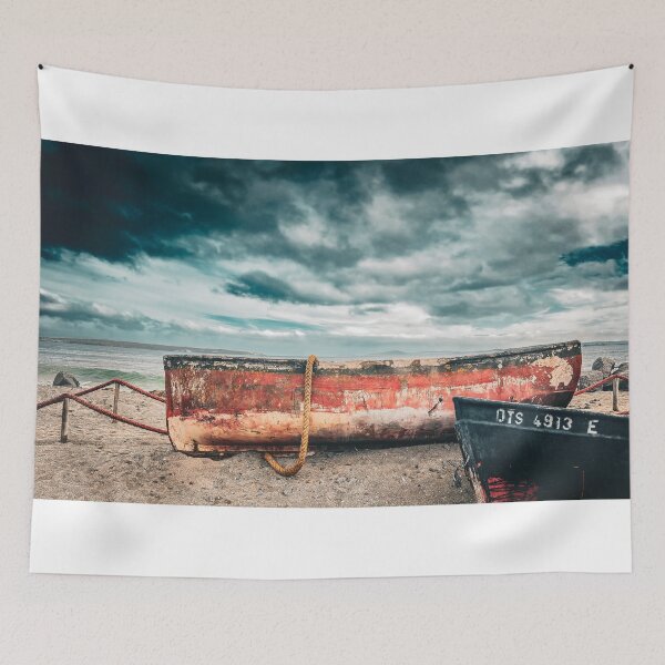 Item preview, Dramatic Clouds with stranded Fishing Boats designed and sold by Faith Based Decor .