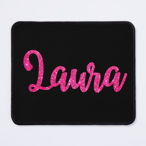 Item preview, Laura Hot Pink Sparkly Personalised Name Design designed and sold by CamilasPrints.