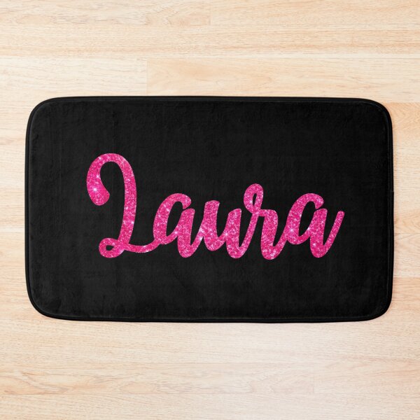 Item preview, Laura Hot Pink Sparkly Personalised Name Design designed and sold by CamilasPrints.