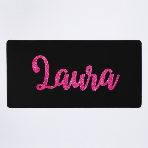 Item preview, Laura Hot Pink Sparkly Personalised Name Design designed and sold by CamilasPrints.