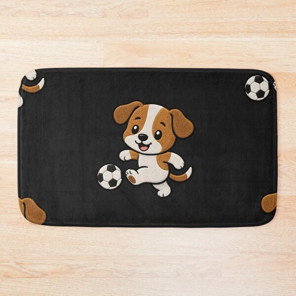 Item preview, Cute Dog Playing Soccer Kawaii Embroidery Patch designed and sold by ColorSplash123.